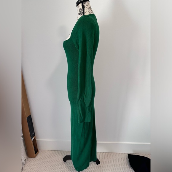 Green Knit Maxi Dress - Picture 2 of 4